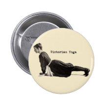 Vintage Yoga Woman Doing Upward Facing Dog Pose Pins