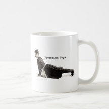 Vintage Yoga Woman Doing Upward Facing Dog Pose Coffee Mugs