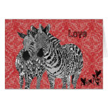 Vintage Zeb & Zenya Red Love Valentine Greeting Cards