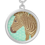 Vintage Zebra Turqoise Necklace