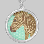 Vintage Zebra Turqoise Necklace necklaces