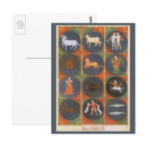 Vintage Zodiac Chart, 1475 Postcards