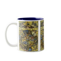 Vintage Zodiac Wheel, 1555 Coffee Mugs