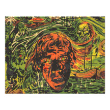 Vintage Zombies Graffiti Street Art Halloween Custom Invitations