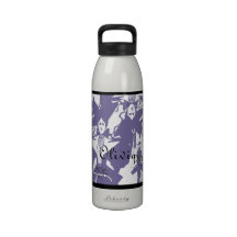 Vintagel Bicycle Poster Art Pattern Liberty Works Reusable Water Bottle