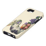 Vintager viktorianischer Osterhase, Eier und Blume