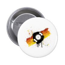 Vinyl Graffiti - DJ record DJing DJs Disc Jockey Pins