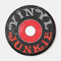 Vinyl Junkie Fridge Magnets