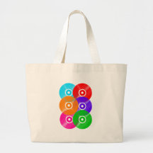 Vinyl Record Colours Canvas Bags