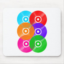 Vinyl Record Colours Mousepad