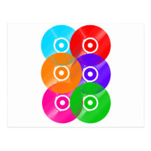 Vinyl Record Colours Postcards