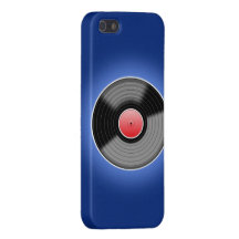 Vinyl Record on Blue Phone Case Covers For iPhone 5