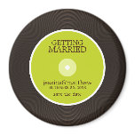 Vinyl Record Wedding Save the Date magnets