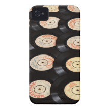 Vinyl Records Background iPhone 4 Cover