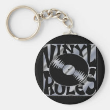 Vinyl Rules Keychain