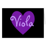 Viola in Purple Card
