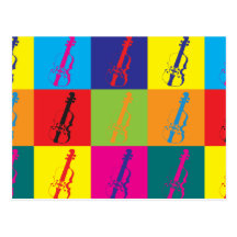 Viola Pop Art Post Card