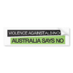 Violence Against Albinos bumper stickers
