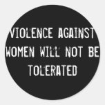 violence against women will not be tolerated sticker