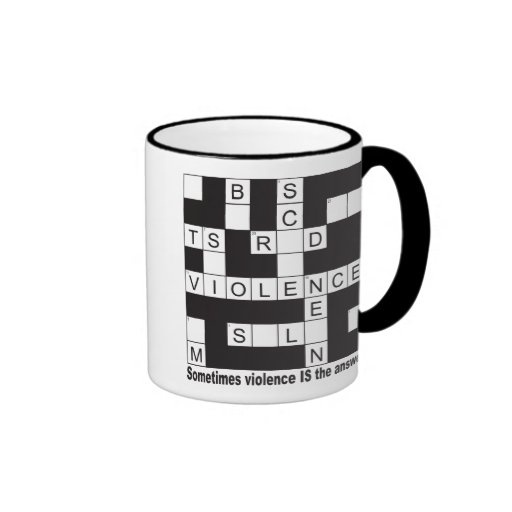 Violence Crossword Glass Mug