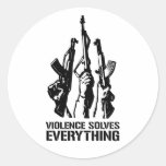 Violence Solves Everything Stickers