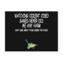 Violent video game postcard