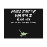 Violent video game postcards