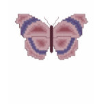 Violet and Mauve Butterfly Cross Stitch t-shirts
