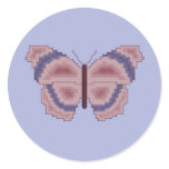 Violet and Mauve Butterfly Stickers