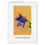 Violet balloon flower gouache painting pretty art cards
