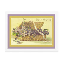 Violet Best Wishes Post Card