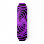 Violet & Black Spiral Graphics: Skateboard