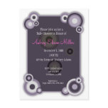 Violet Circle Baby Shower Invitation postcards