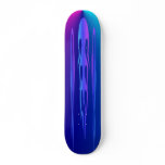 Violet Flames on blue Skateboard