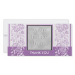 Violet Floral and Elegant  Thank You Photo Cards