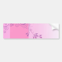 Violet floral wedding gift bumper sticker