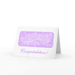 violet flowers greeting card