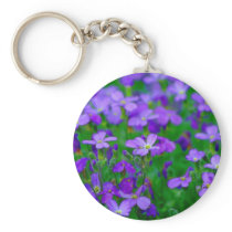 Violet Flowers Keychain