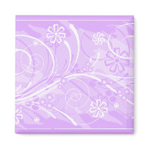 violet flowers magnet