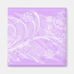 violet flowers magnet