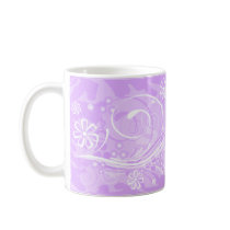 violet flowers coffee mug