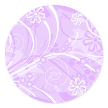 violet flowers sticker