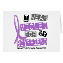 Violet For My Boyfriend 37 Hodgkin’s Lymphoma Greeting Cards