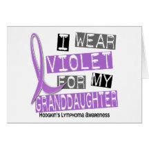 Violet For My Granddaughter 37 Hodgkin’s Lymphoma Greeting Cards