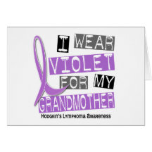 Violet For My Grandmother 37 Hodgkin’s Lymphoma Card