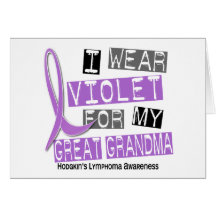 Violet For My Great Grandma 37 Hodgkin’s Lymphoma Card
