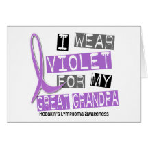 Violet For My Great Grandpa 37 Hodgkin’s Lymphoma Card