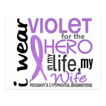 Violet For My Hero 2 Wife Hodgkin's Lymphoma Post Card