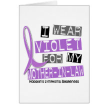 Violet For My Mother-In-Law 37 Hodgkin’s Lymphoma Greeting Cards
