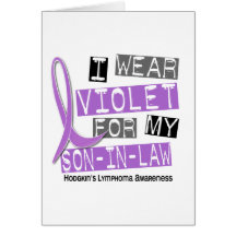 Violet For My Son-In-Law 37 Hodgkin’s Lymphoma Card